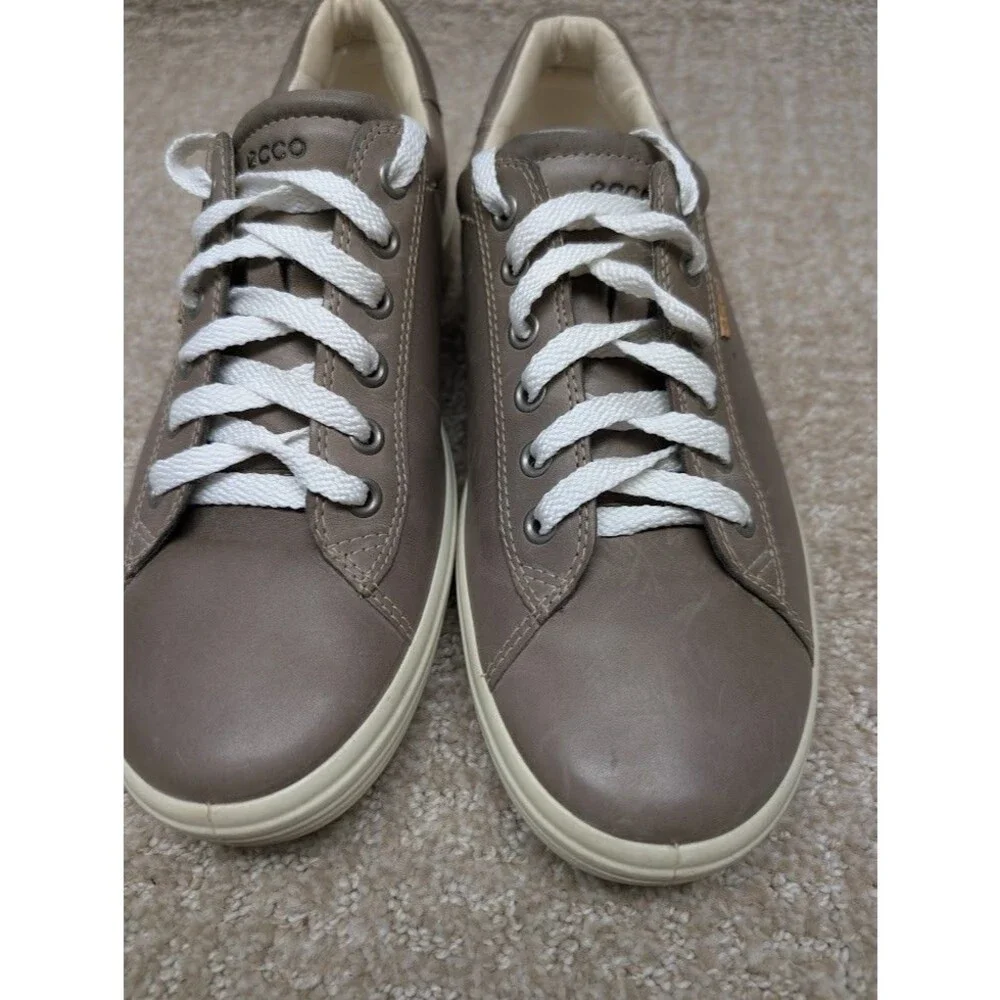 Ecco Casual Sneakers Womens Size 10.5 Mocha Casual Low Top Shoes Lace Up - Picture 7 of 15
